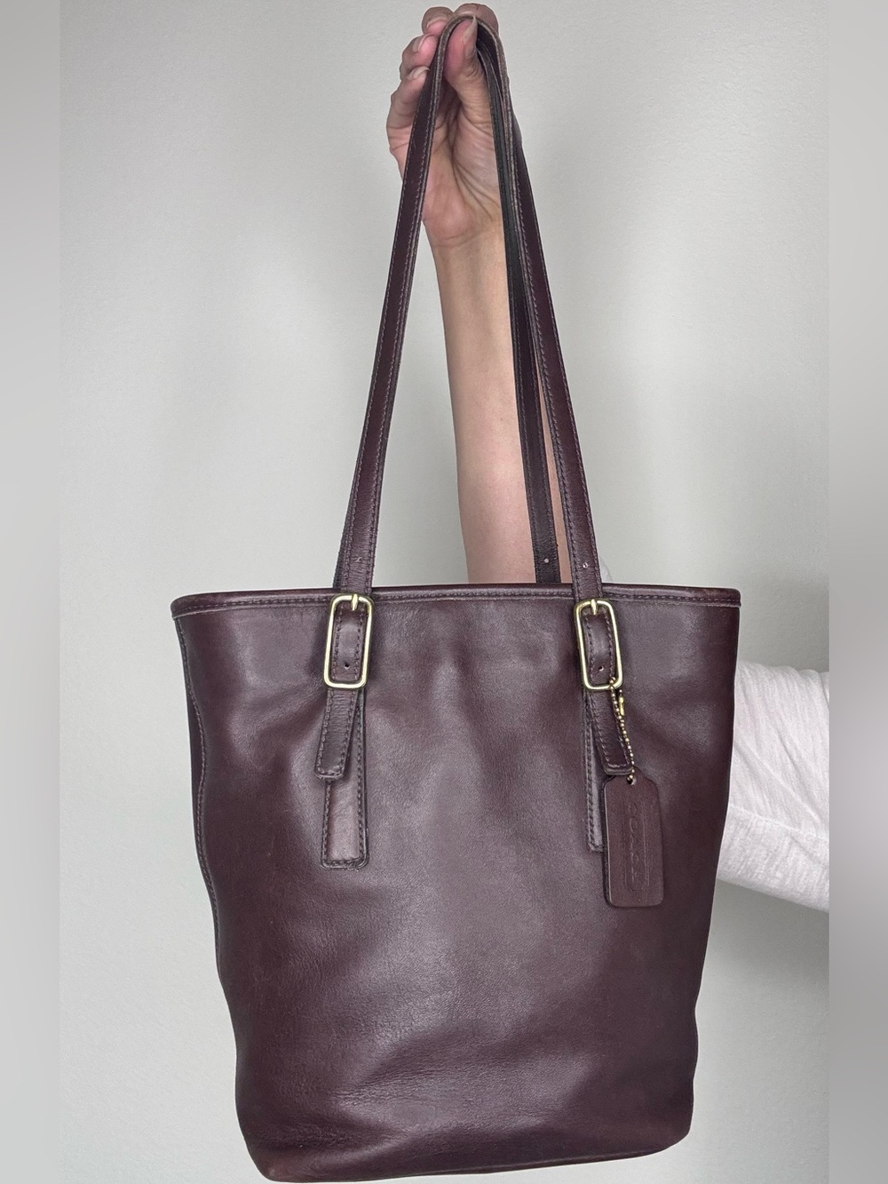 Coach Vintage Legacy Tote USA Glovetanned Leather Mahogany